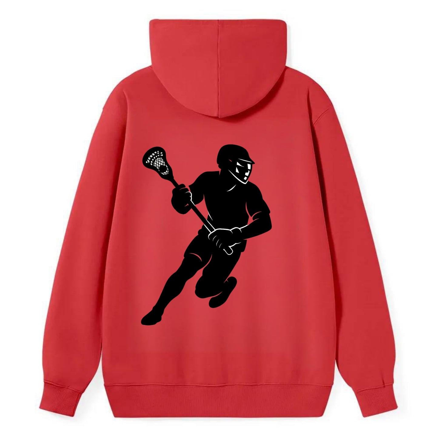 Lacrosse player cradling stick - Classic Pullover Hoodie - Red