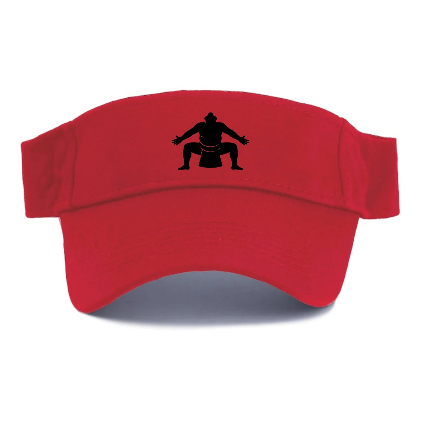 Japanese sumo wrestler ceremonial stance - Visor - Red