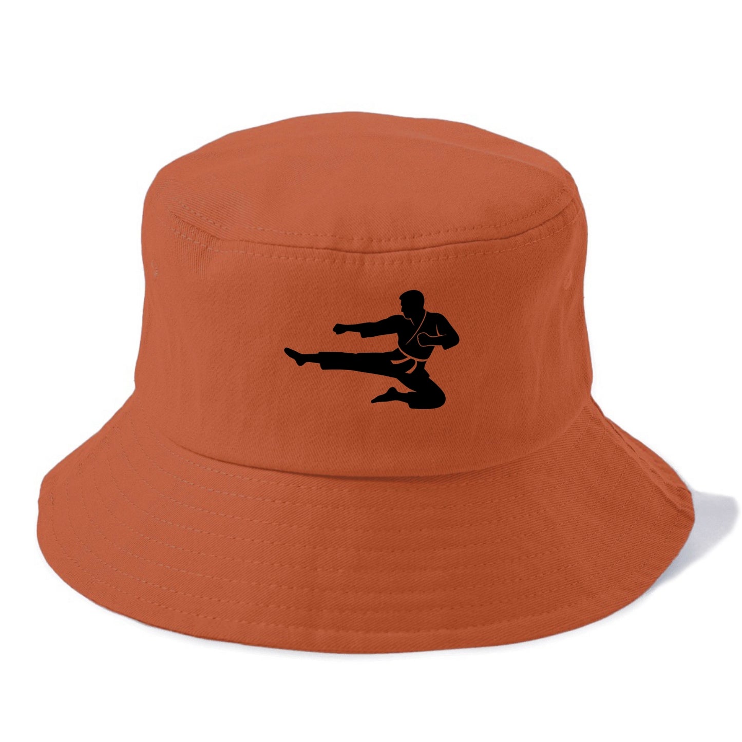 Martial artist flying kick - Bucket Hat - Red