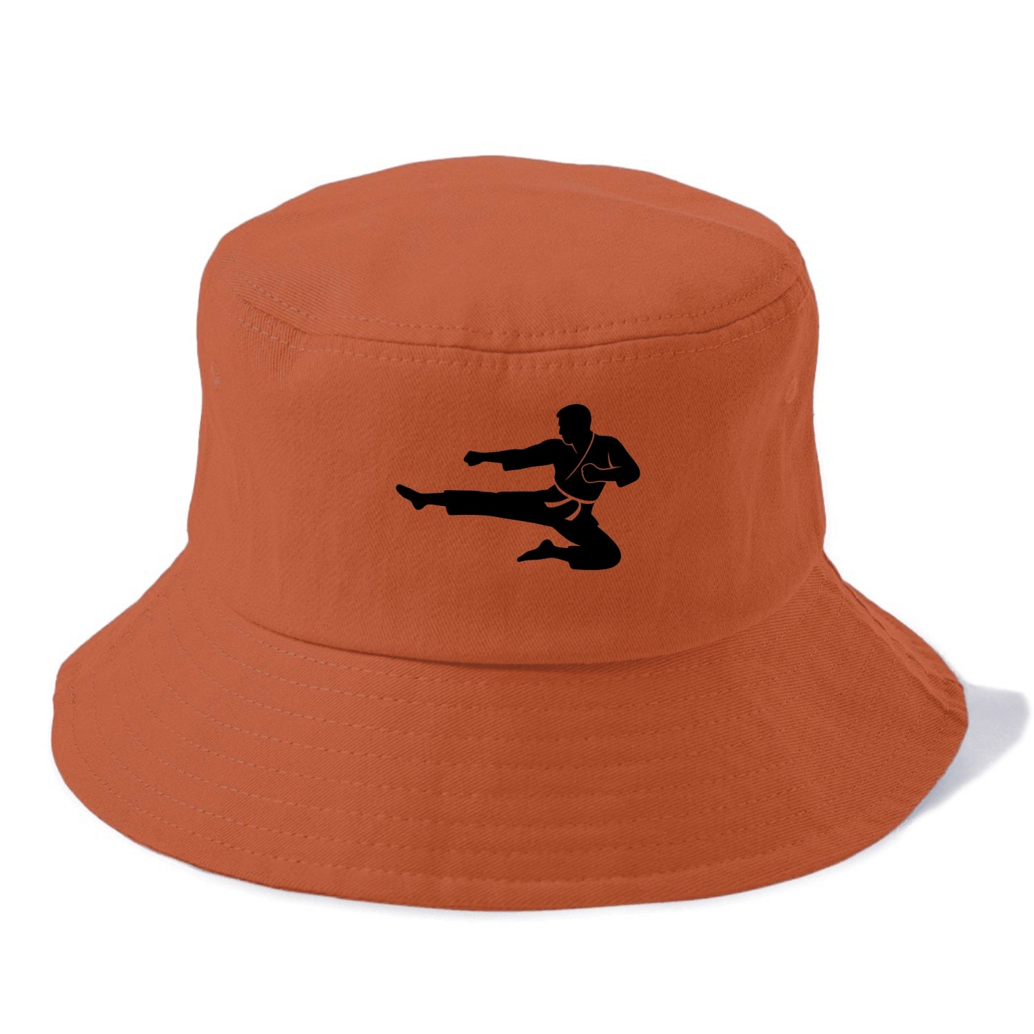 Martial artist flying kick - Bucket Hat - Red