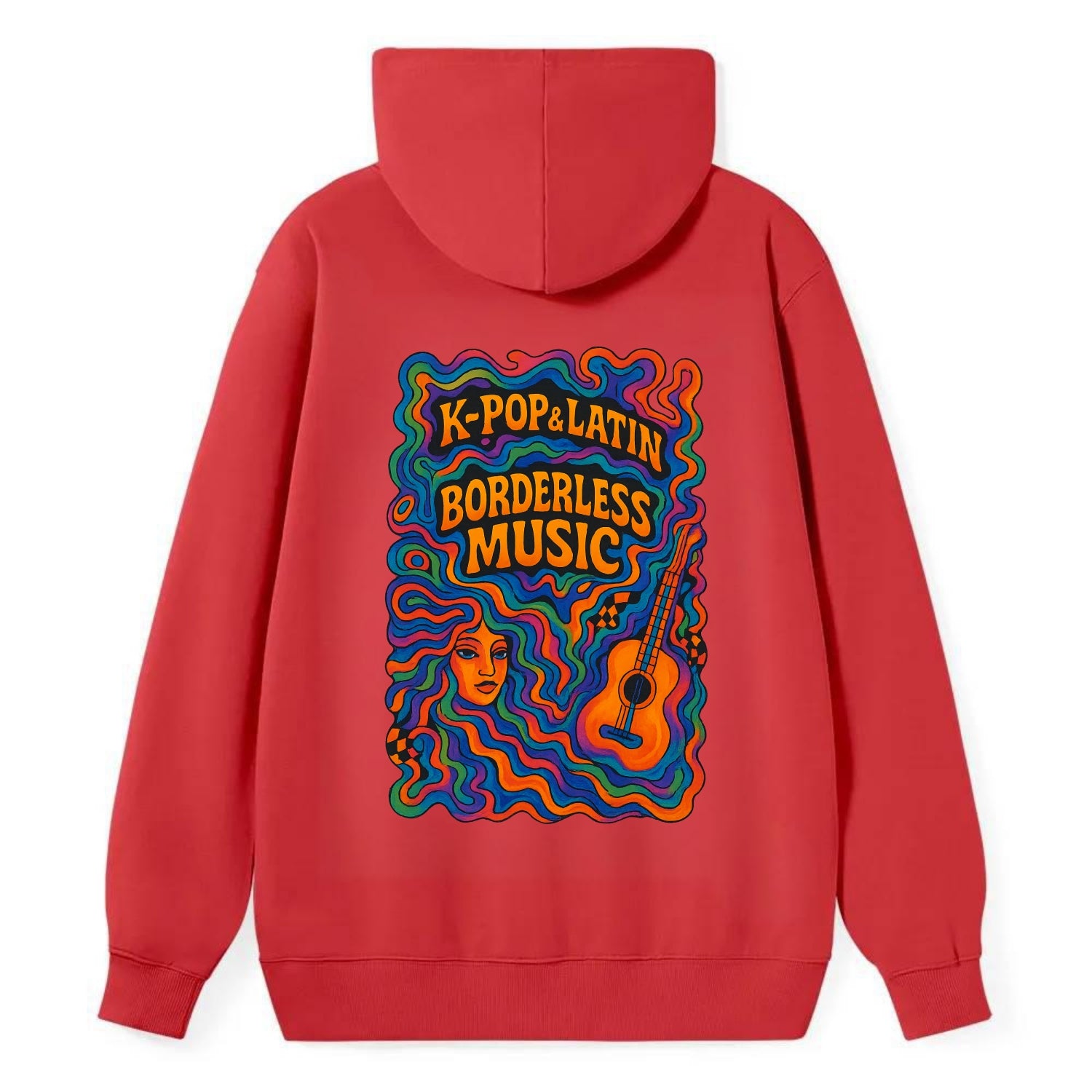 K-Pop and Latin fusion explosion - "Borderless Music" - cross-cultural - Classic Pullover Hoodie - Red