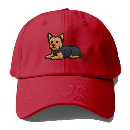 Yorkshire Terrier - Blue and tan relaxed Baseball Cap - Red