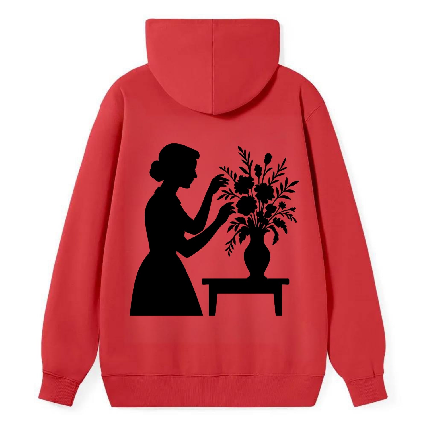 Florist arranging dramatic bouquet - Classic Pullover Hoodie - Red