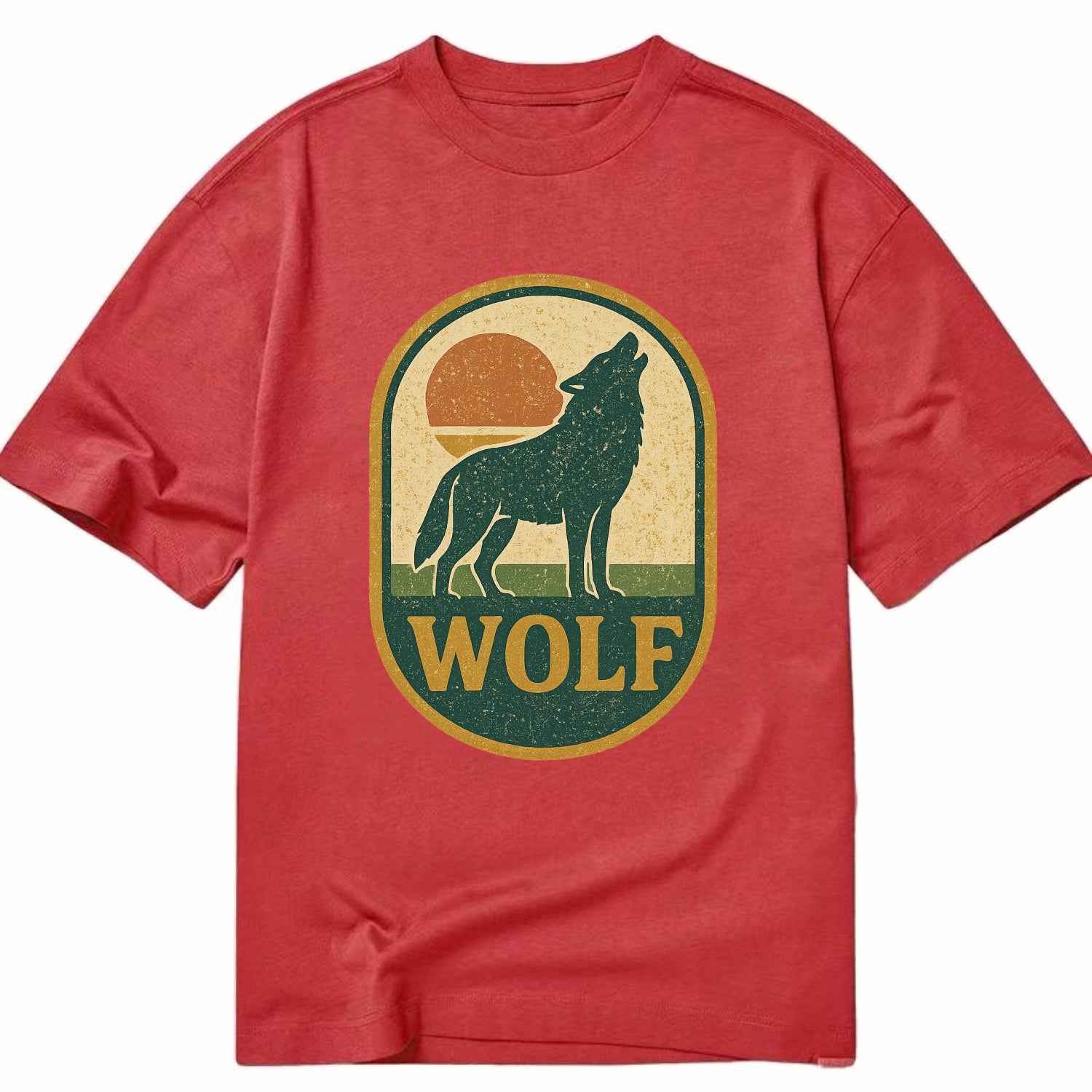 Carbon Fiber Wolf  - Classic T-shirt - Red