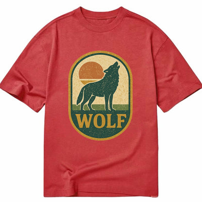 Carbon Fiber Wolf  - Classic T-shirt - Red