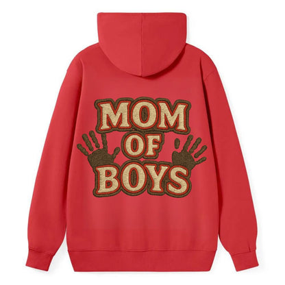 Mom Of Boys  - Classic Pullover Hoodie - Red