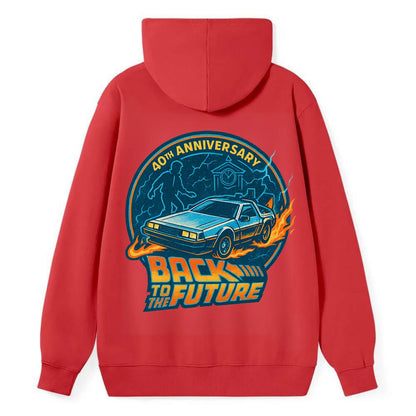 Back To The Future 40th Anniversary - Classic Pullover Hoodie - Red