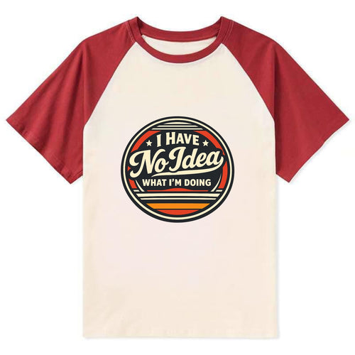 Confidently Clueless Emblem - Contrast Raglan T-shirt