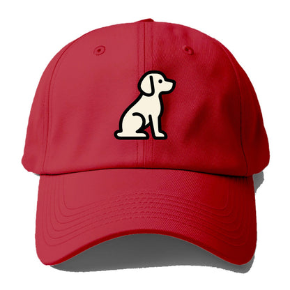 Beagle - Modern minimal sitting pose wit - Baseball Cap - Red