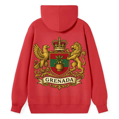 Grenada Heritage Badge  - Classic Pullover Hoodie - Red