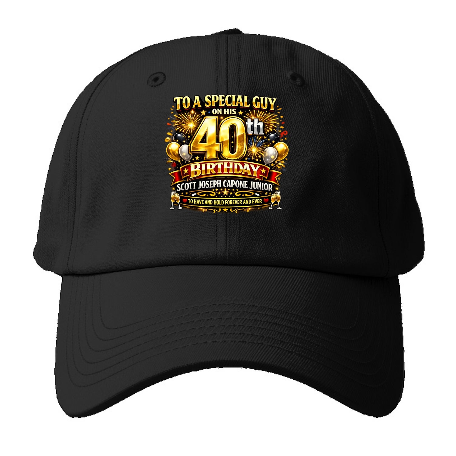 Special 40th Birthday - Baseball Cap For Big Heads