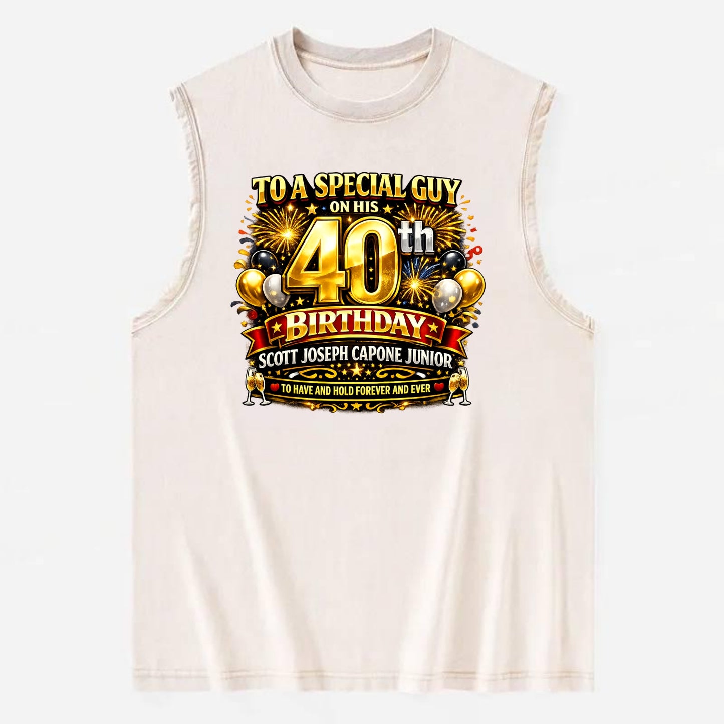 Special 40th Birthday - Vintage Washed Tank
