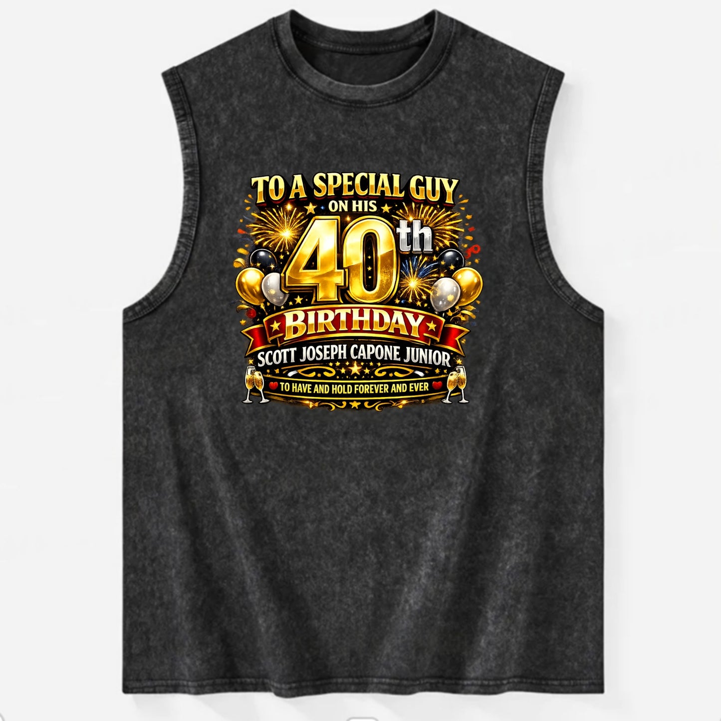 Special 40th Birthday - Vintage Washed Tank