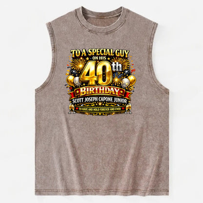 Special 40th Birthday - Vintage Washed Tank