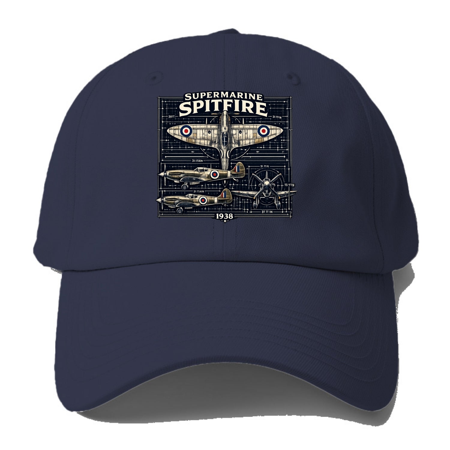 Spitfire Blueprint - Baseball Cap For Big Heads