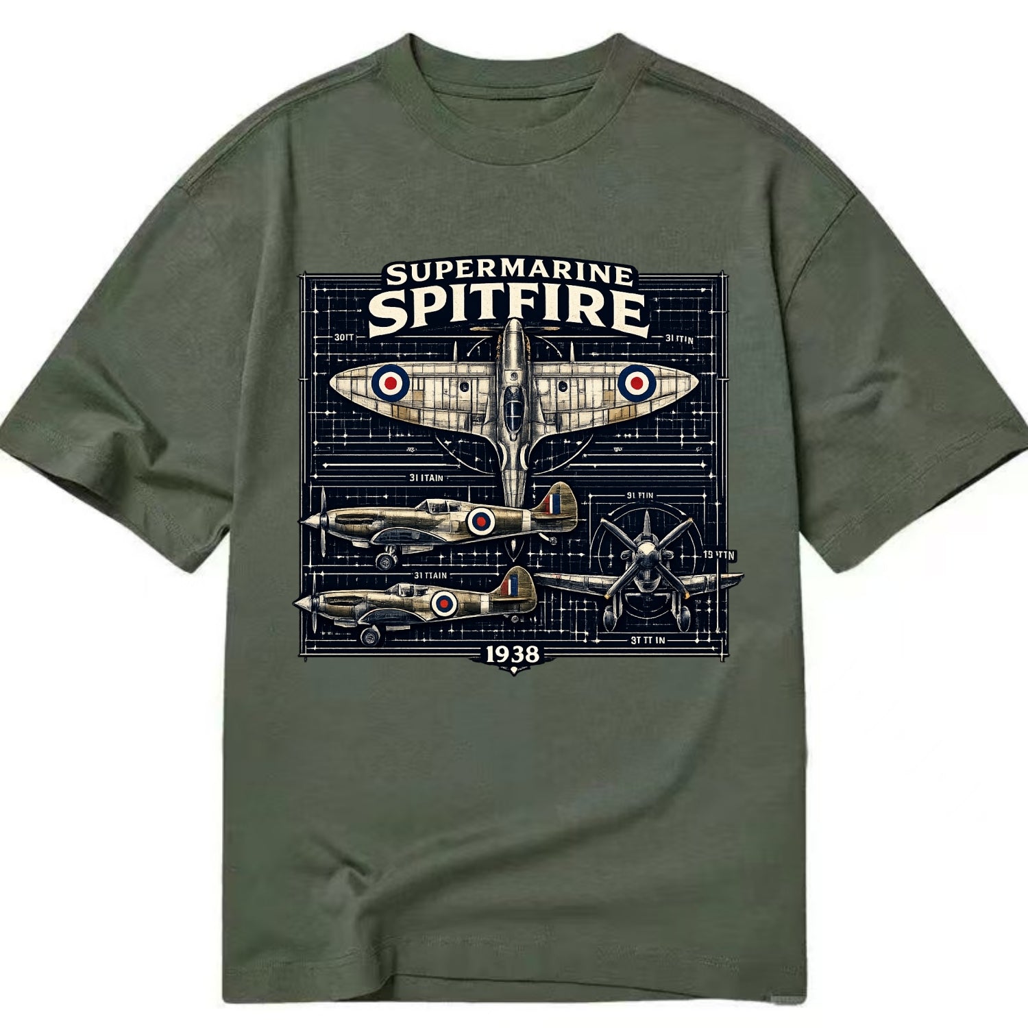Spitfire Blueprint - Classic T-shirt