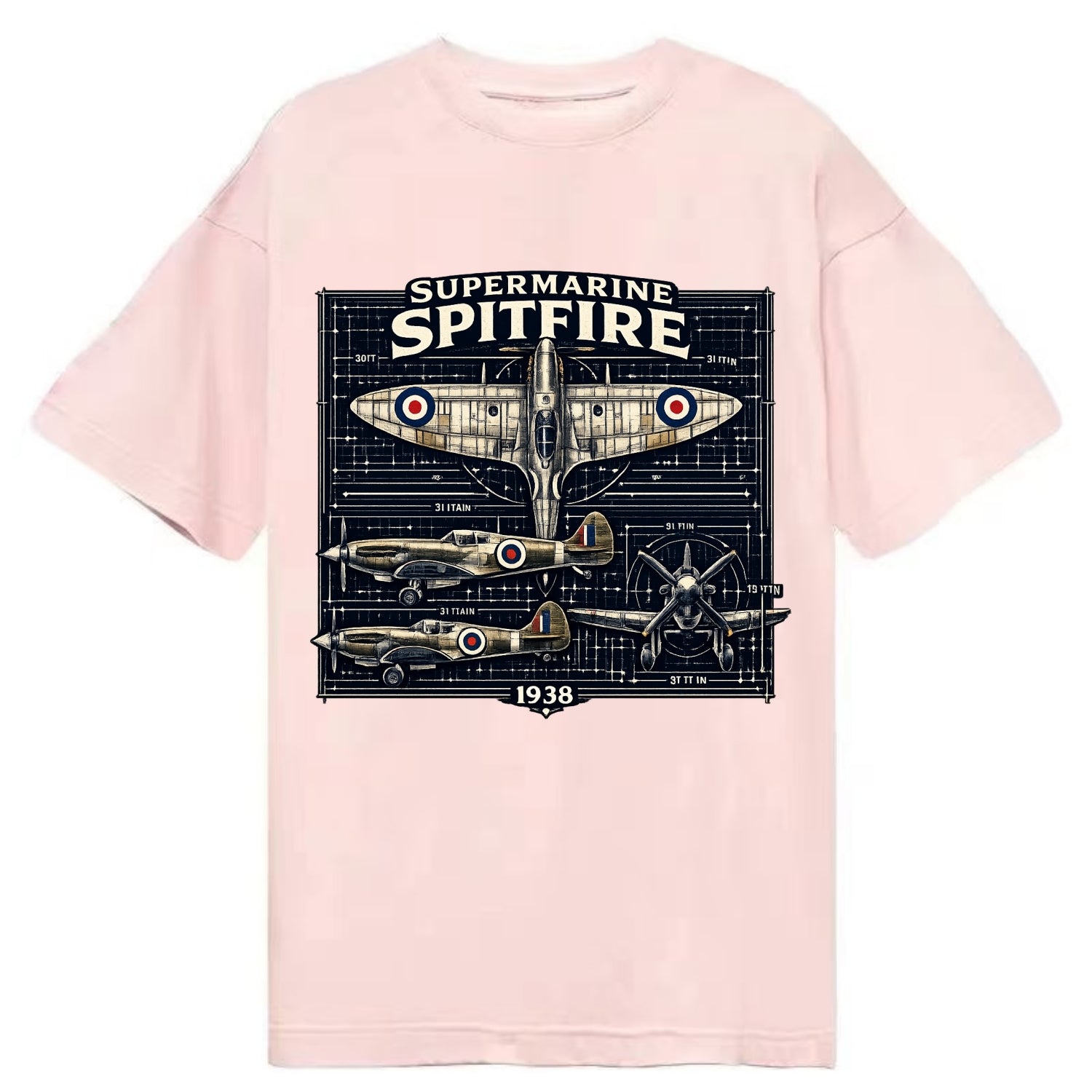 Spitfire Blueprint - Classic T-shirt