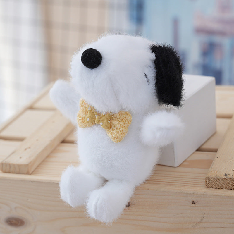 Snoopy Bow Tie Plush Keychain Charm