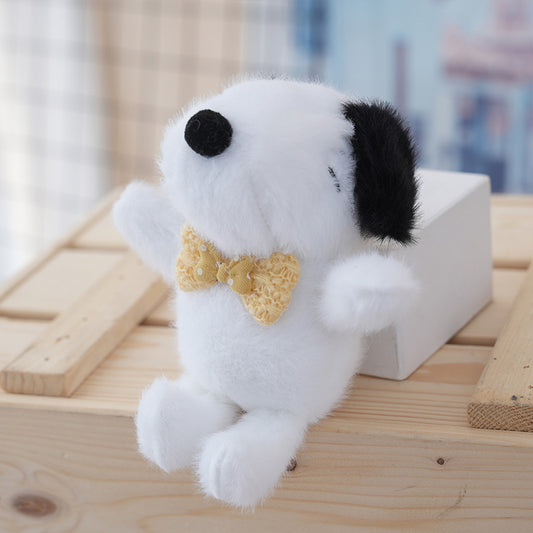 Snoopy Bow Tie Plush Keychain Charm