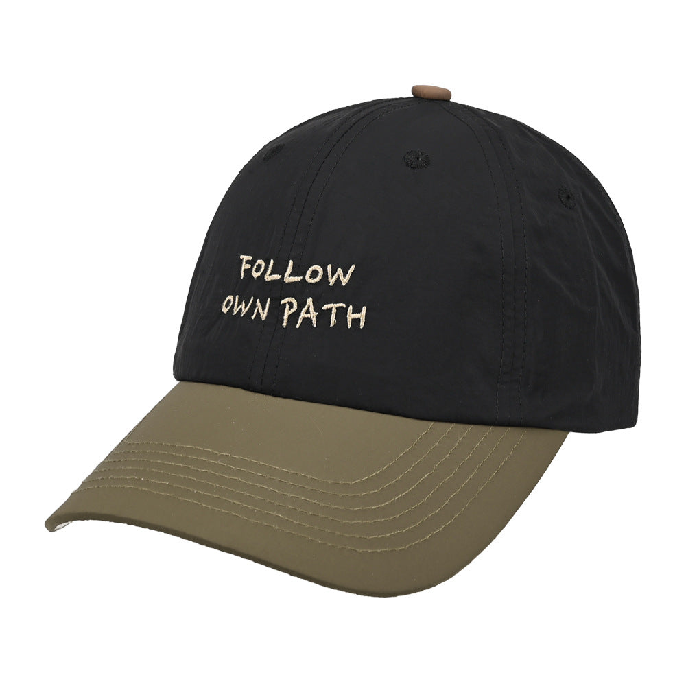 Stylish Colorblock Baseball Cap - Trendy Sun Protection