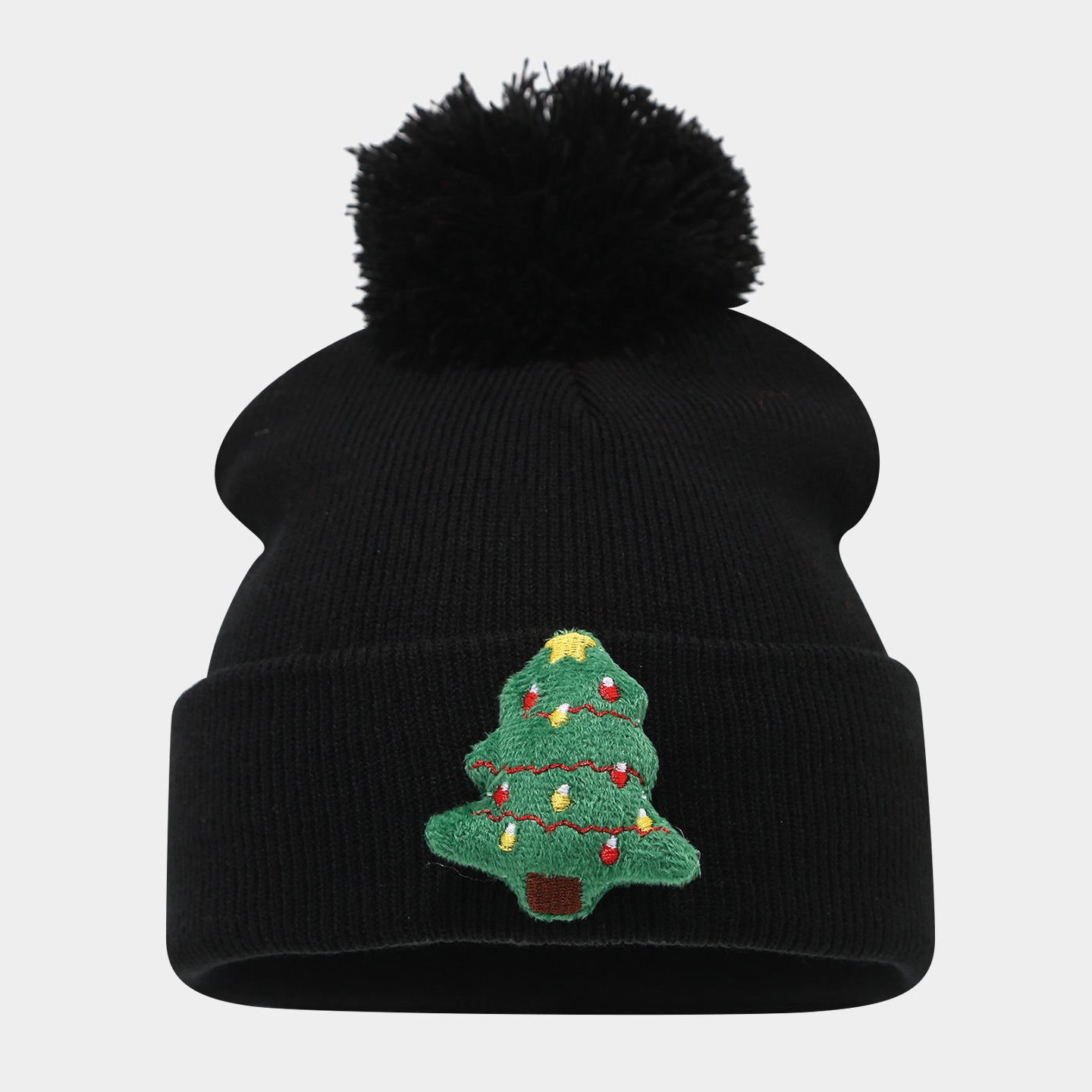 Santa Claus Fur Ball Beanie: Cozy Knit Winter Hat