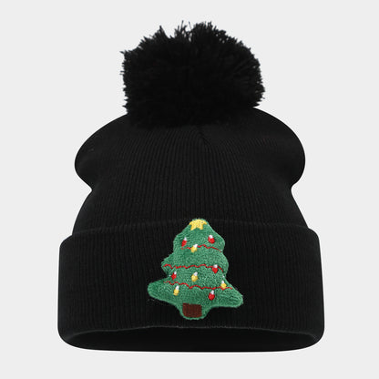 Santa Claus Fur Ball Beanie: Cozy Knit Winter Hat