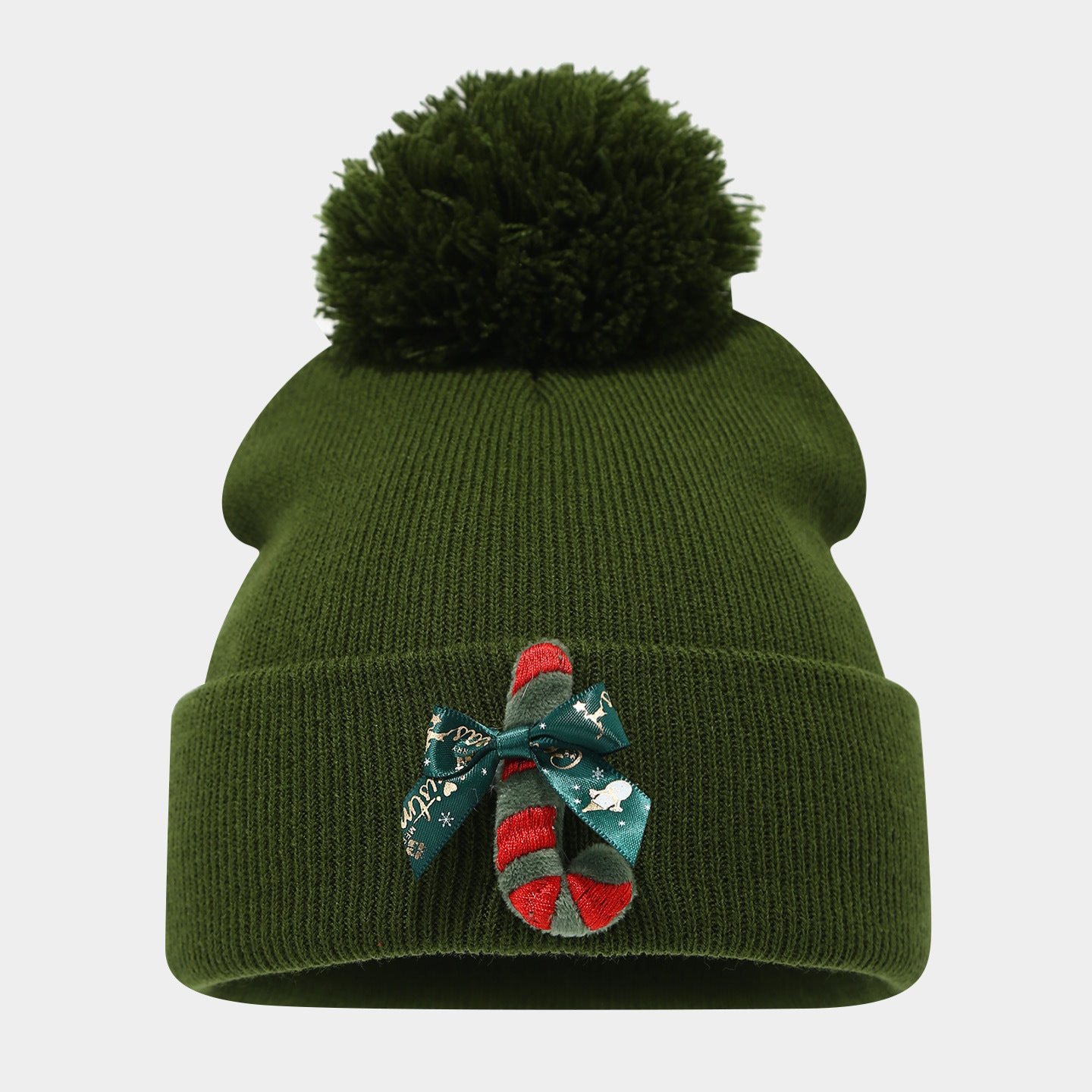Santa Claus Fur Ball Beanie: Cozy Knit Winter Hat