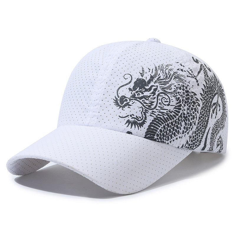 Stylish Dragon Print Baseball Cap for Men
