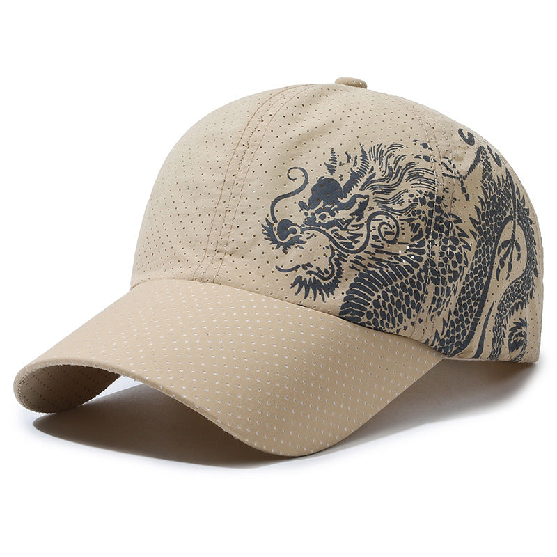 Stylish Dragon Print Baseball Cap for Men