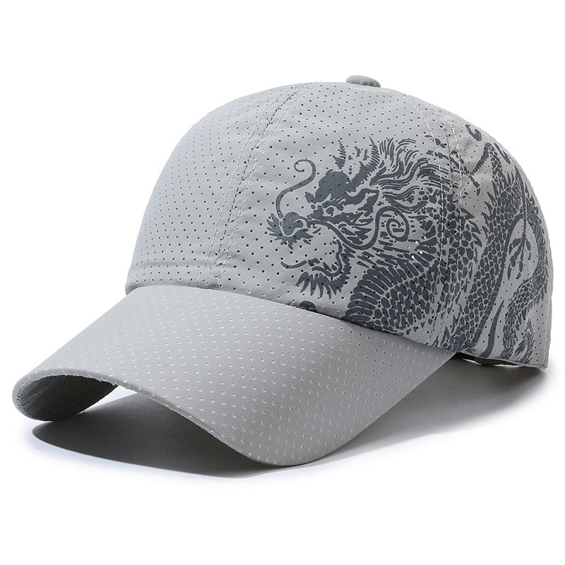 Stylish Dragon Print Baseball Cap for Men