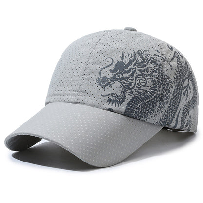 Stylish Dragon Print Baseball Cap for Men