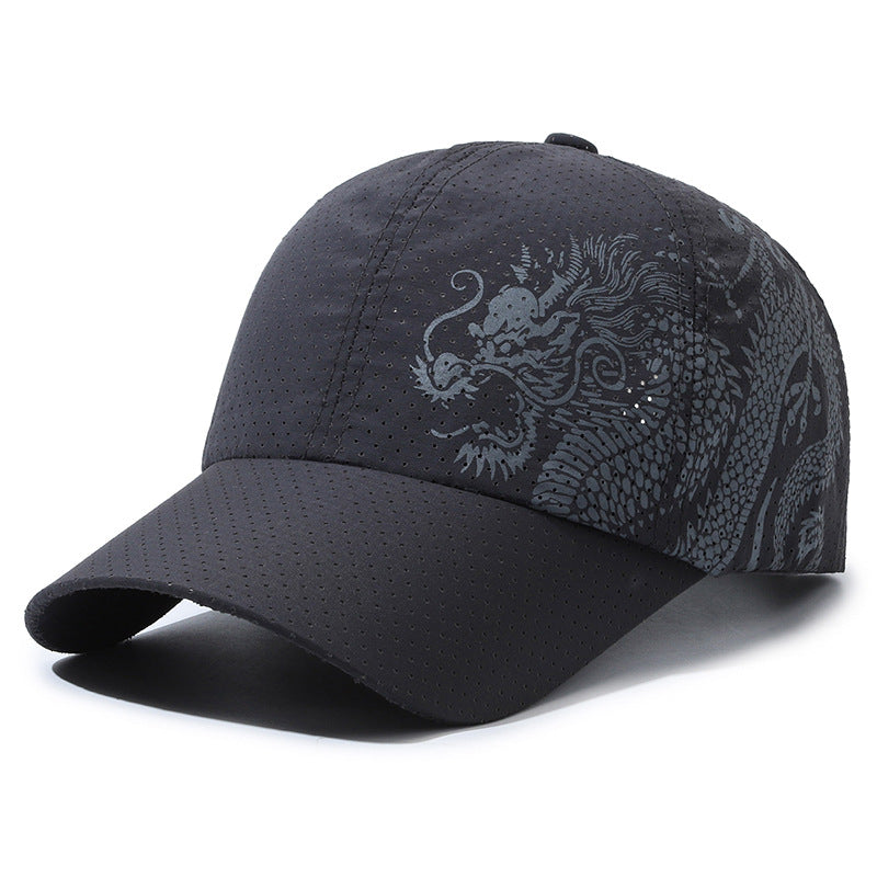 Stylish Dragon Print Baseball Cap for Men
