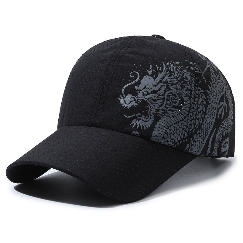 Stylish Dragon Print Baseball Cap for Men