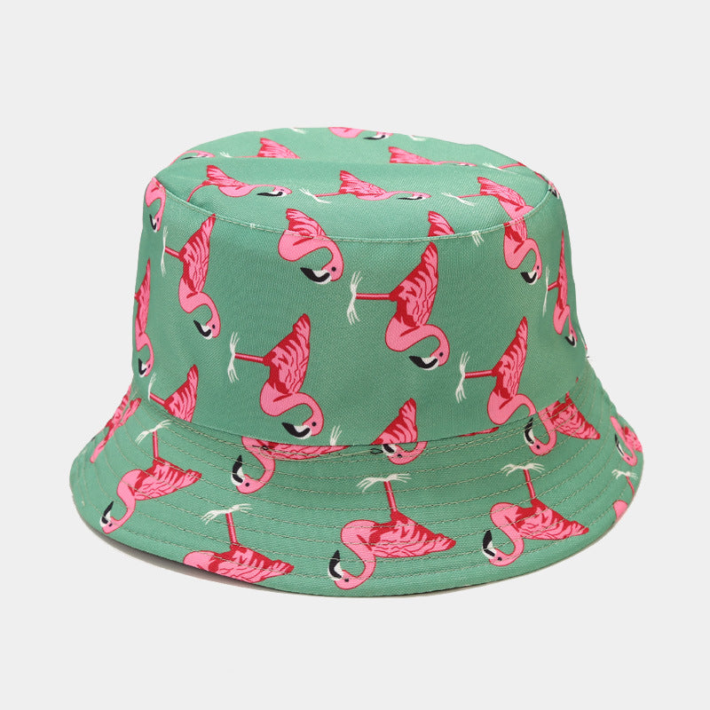 Stylish Flamingo Print Reversible Fisherman Hat for Women - Sun Protective Bucket Hat