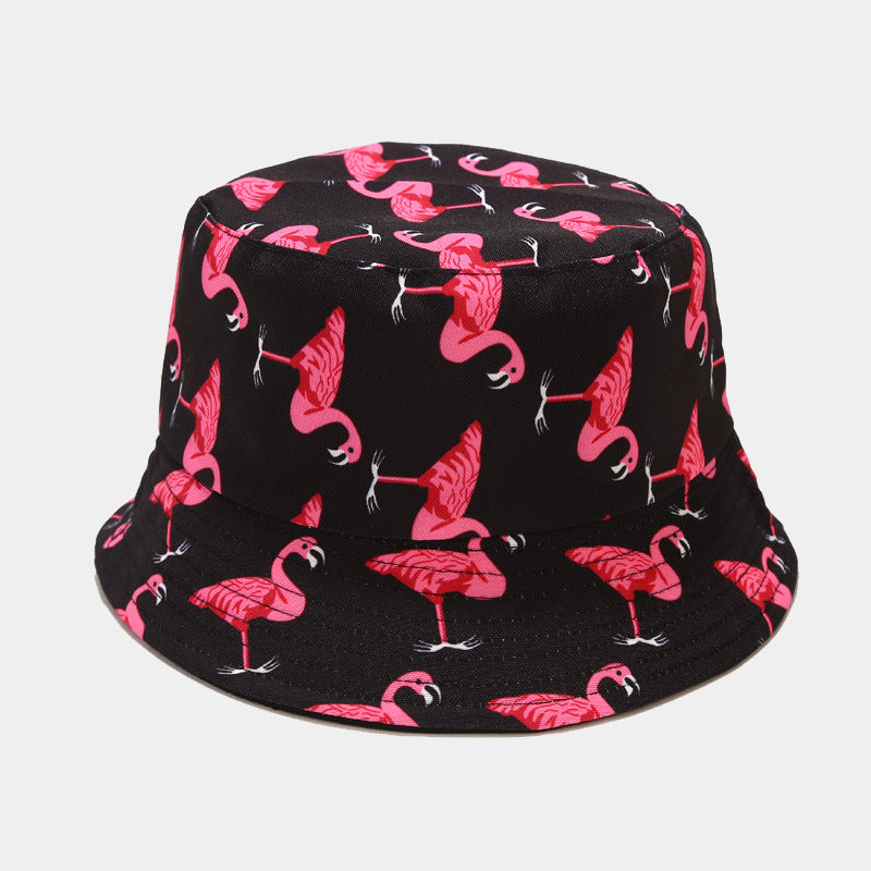 Stylish Flamingo Print Reversible Fisherman Hat for Women - Sun Protective Bucket Hat