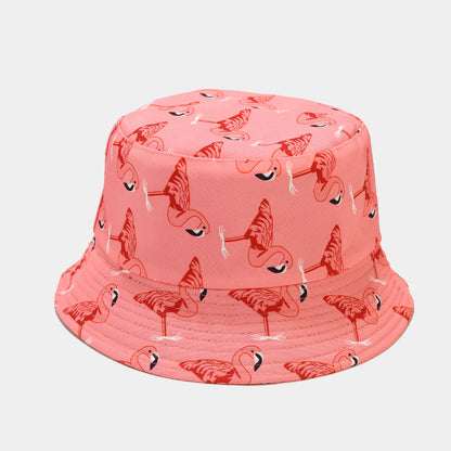 Stylish Flamingo Print Reversible Fisherman Hat for Women - Sun Protective Bucket Hat