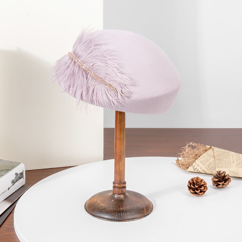 Stylish French Wool Beret Hat for Women