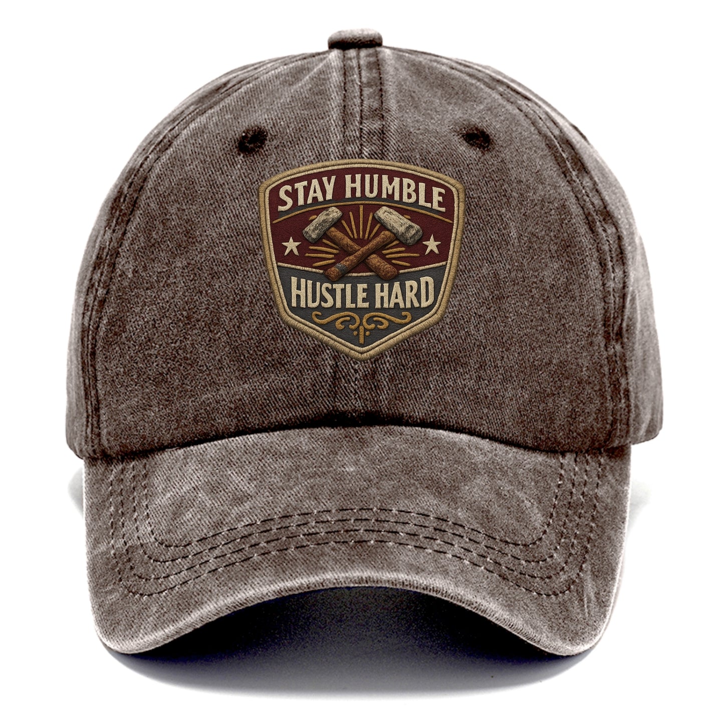STAY HUMBLE HUSTLE HARD - text in silver , work ethic - Classic Cap