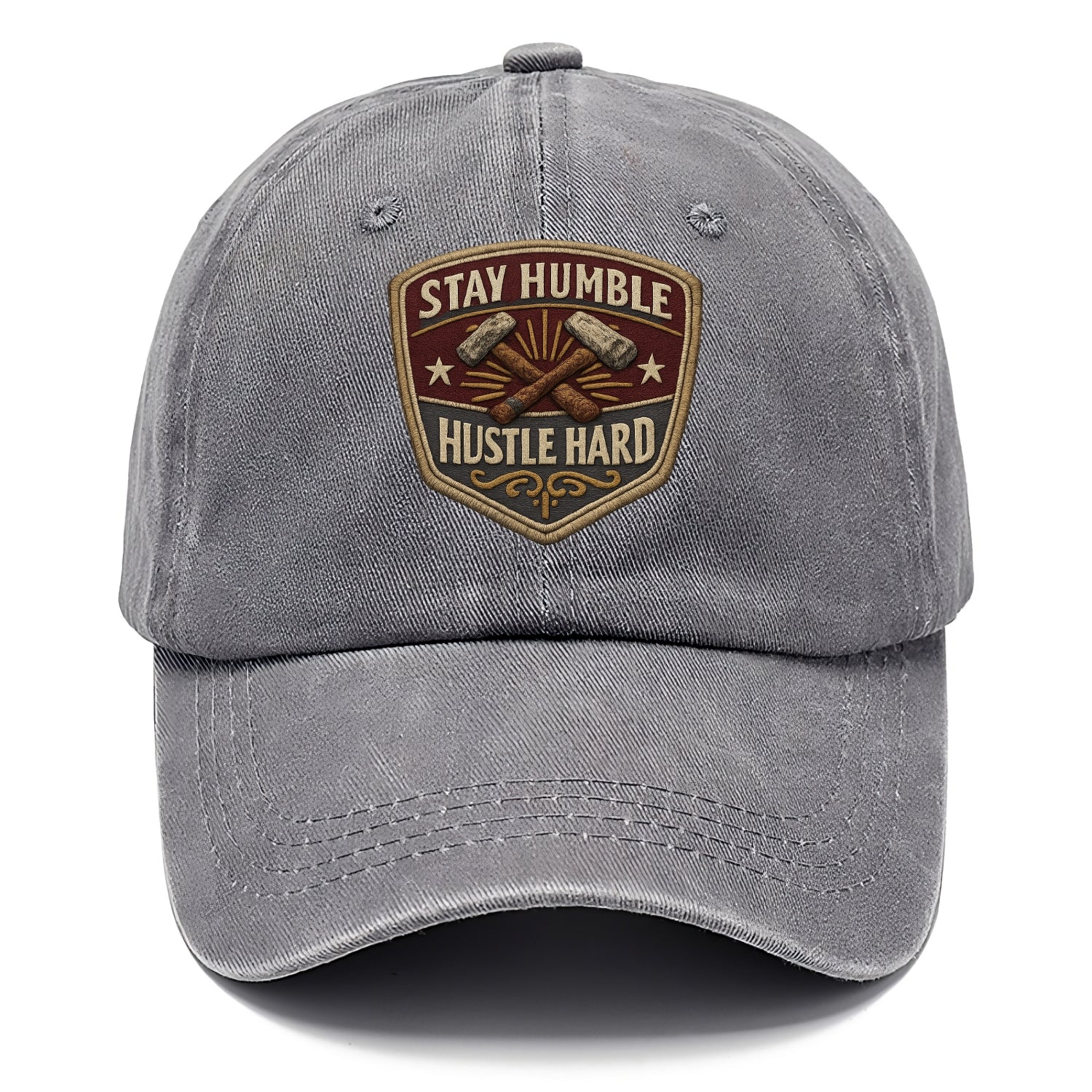 STAY HUMBLE HUSTLE HARD - text in silver , work ethic - Classic Cap