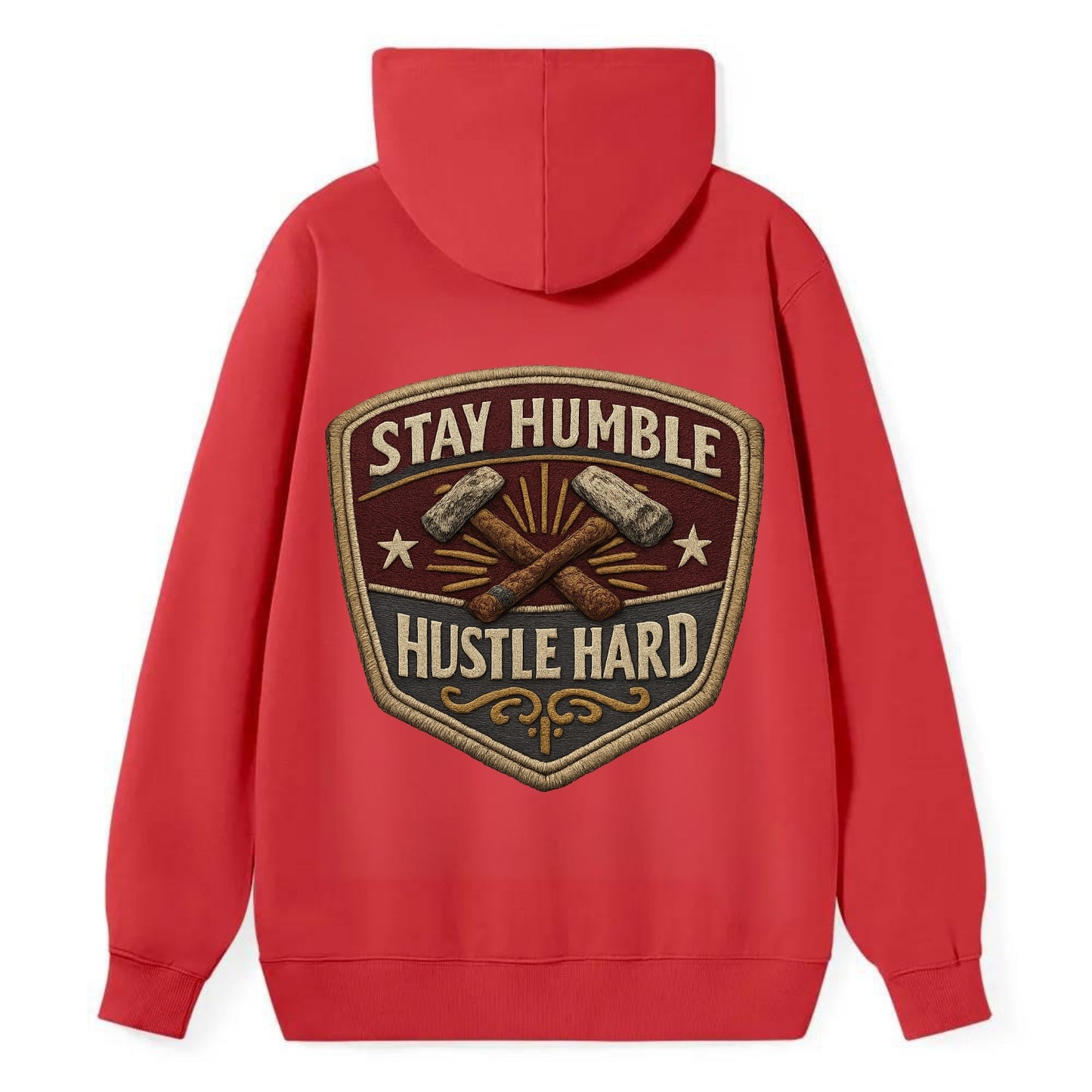 STAY HUMBLE HUSTLE HARD - text in silver , work ethic - Classic Pullover Hoodie