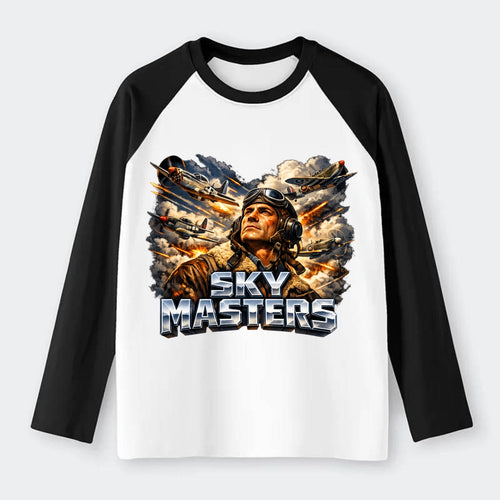 Sky Masters - Raglan Long Sleeve T-Shirt