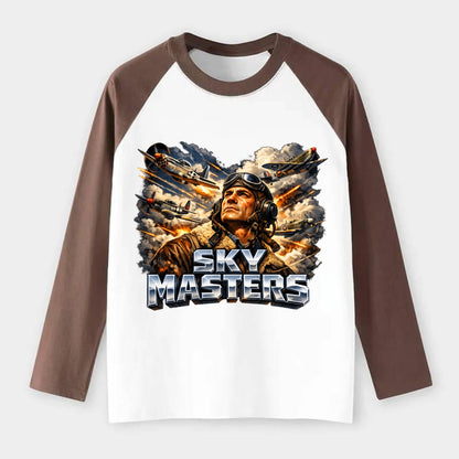 Sky Masters - Raglan Long Sleeve T-Shirt