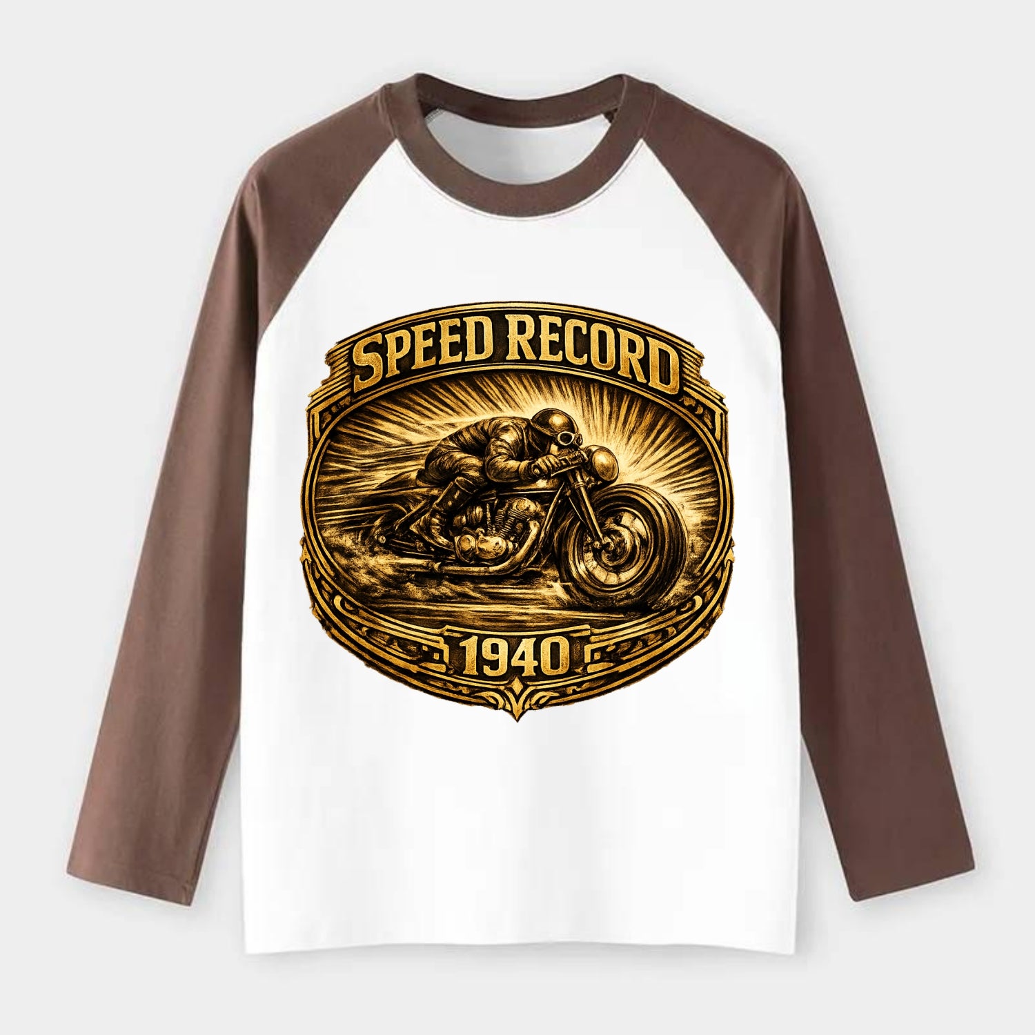 Speed Record Racer - Raglan Long Sleeve T-Shirt