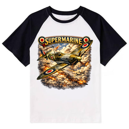 Supermarine Spitfire - Contrast Raglan T-shirt