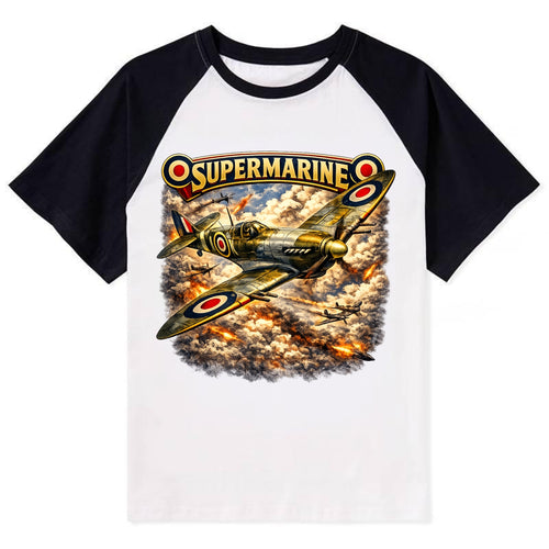 Supermarine Spitfire - Contrast Raglan T-shirt