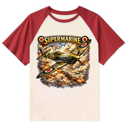Supermarine Spitfire - Contrast Raglan T-shirt