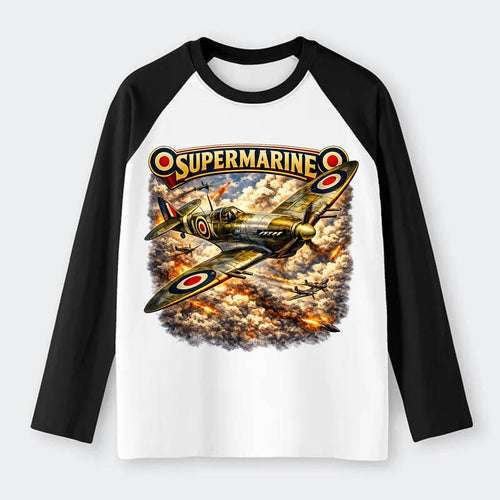Supermarine Spitfire - Raglan Long Sleeve T-Shirt