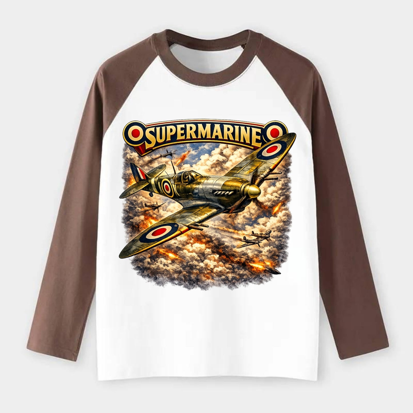 Supermarine Spitfire - Raglan Long Sleeve T-Shirt