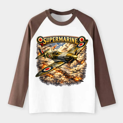 Supermarine Spitfire - Raglan Long Sleeve T-Shirt