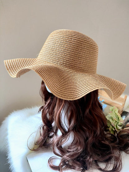 Stylish Summer Sun Hat with Wide Brim & Ribbons
